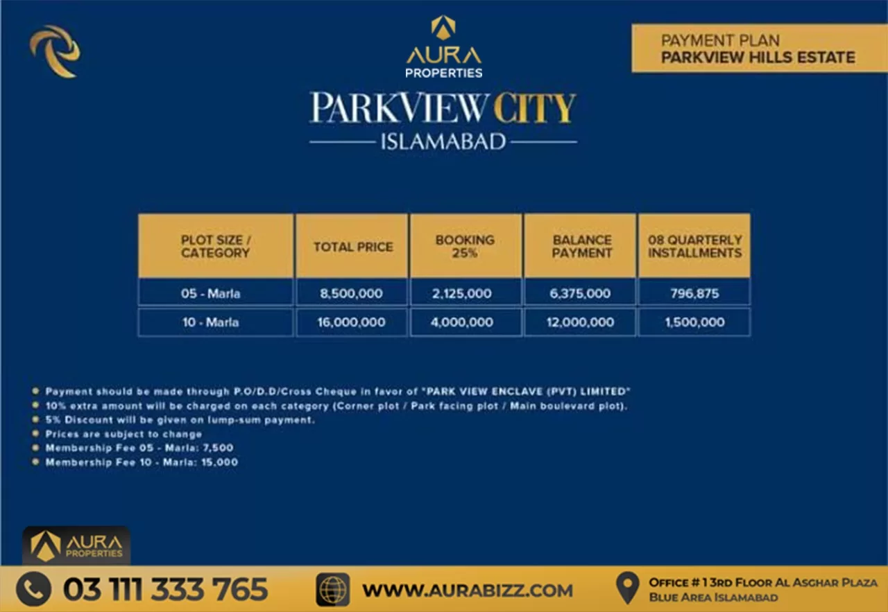 hills estate pvc payment plan