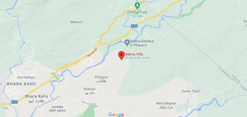 bahria hills islamabad map