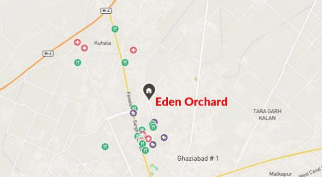 Eden Orchard Faisalabad Map