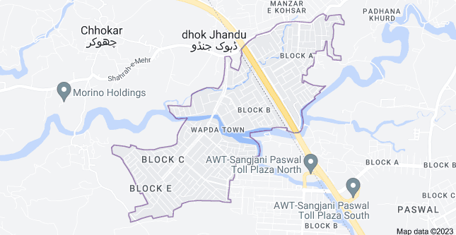 wapda town phase 1 map