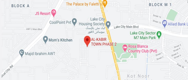 Al Kabir Town Lahore Location