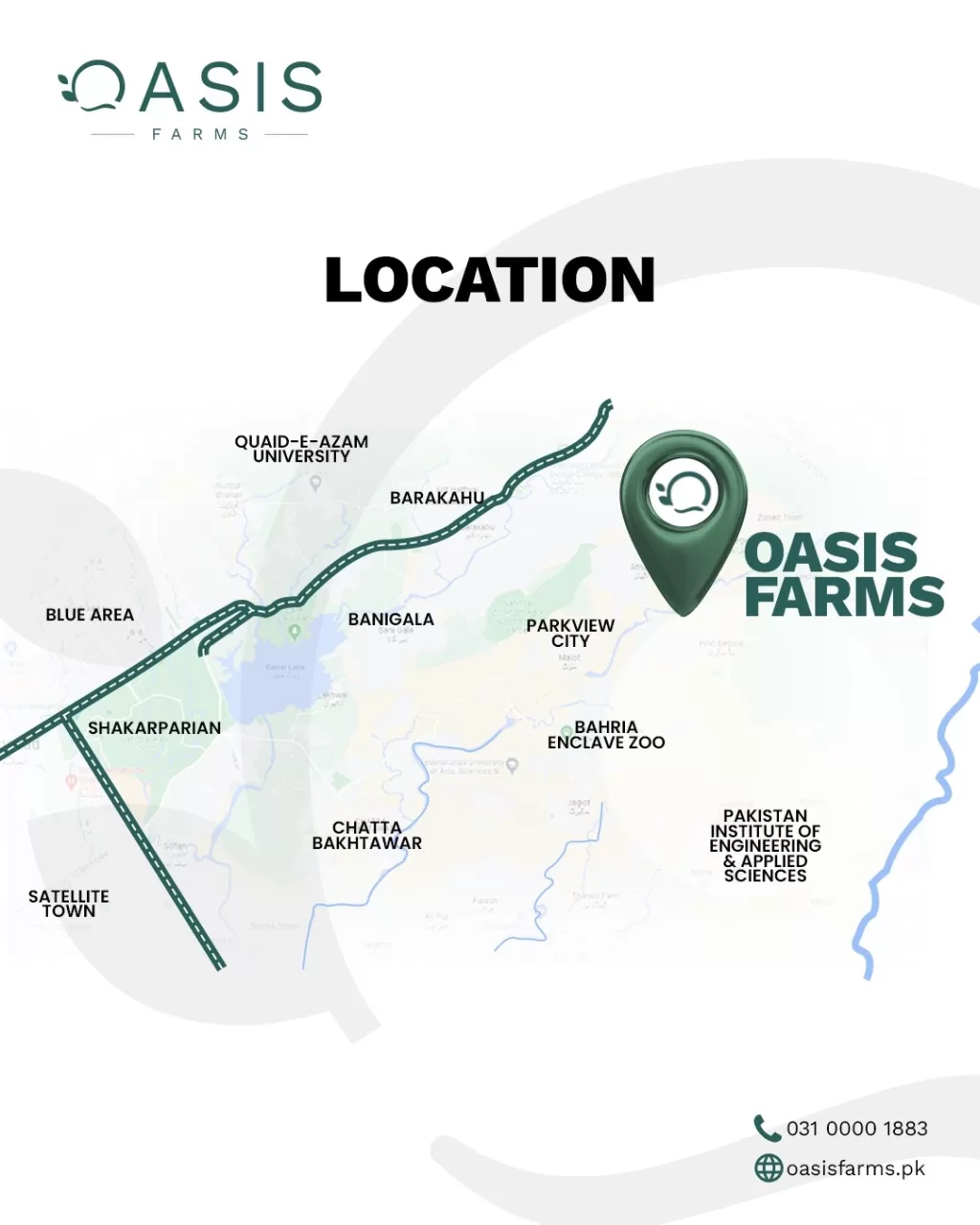 Oasis Farms Islamabad Location